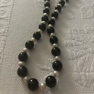Black and white costume necklace